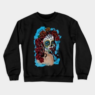 Sugar Skull Girl - Día de Muertos or Día de los Muertos Crewneck Sweatshirt